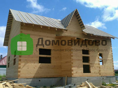 Сборка дома из профилированного бруса