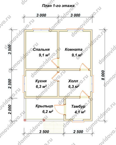План первого этажа проекта 14