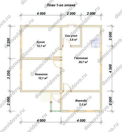 План первого этажа проекта 18