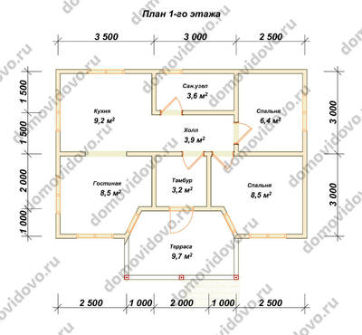 План первого этажа проекта 21