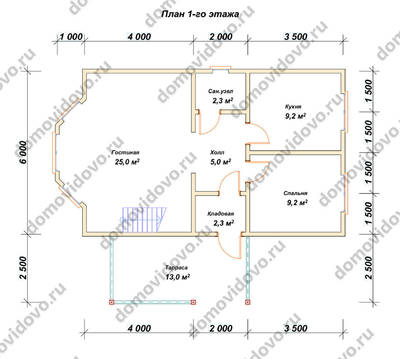 План первого этажа проекта 25