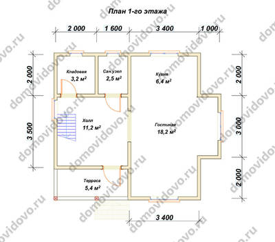 План первого этажа проекта 32