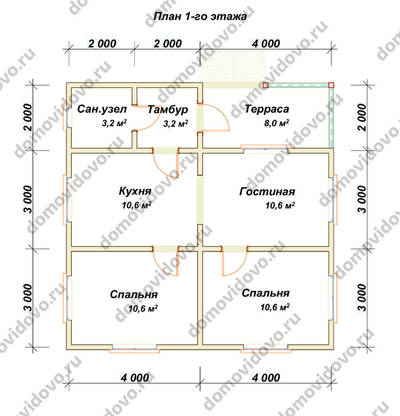 План первого этажа проекта 55
