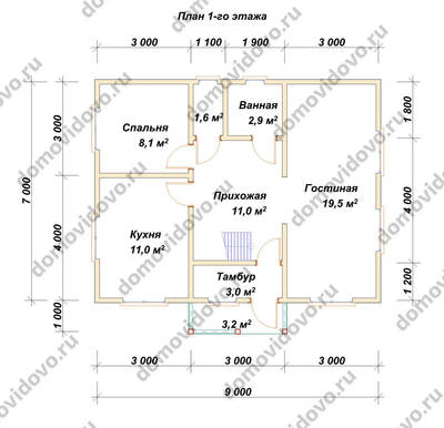 План первого этажа проекта 66