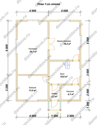 План первого этажа проекта 70