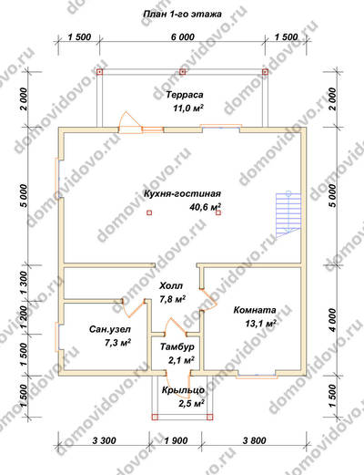 План первого этажа проекта 77