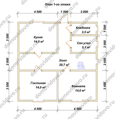 План первого этажа проекта 79