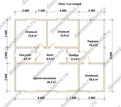План первого этажа проекта 87
